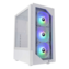View 200 TG ARGB Snow, Tempered Glass, No PSU, ATX, White, Mid Tower Case