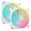 iCUE LINK LX140 RGB 2 x 140mm, White, w/ Controller, RGB LEDs, 2000 RPM, 84.7 CFM, 36 dBA, Cooling Fans