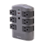 BP106000, 6 Outlets, 125V/15A, Gray, Pivot-Plug Surge Protector