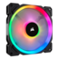 LL140 RGB 2 x 140mm, w/ Controller, RGB LEDs, 1300 RPM, 51.5 CFM, 25 dBA, Cooling Fans