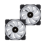 LL140 RGB 2 x 140mm, w/ Controller, RGB LEDs, 1300 RPM, 51.5 CFM, 25 dBA, Cooling Fans