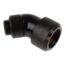 Eiszapfen 16mm (5/8&quot;) HardTube Compression Fitting 45° Rotatable G1/4 - Knurled - Deep Black