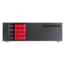 D-340HN-DT-RED, Red HDD Handle, 1x Slim 5.25", 3x 3.5", 4x 3.5" Hotswap Bays, No PSU, ATX, Black/Red, 3U Chassis