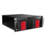 D410-DE8RD-225T, Red HDD Handle, 1x Slim 5.25&quot;, 8x 3.5&quot;, 2x 2.5&quot; Hotswap, E-ATX, Black/Red, 4U Chassis