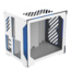 MCL1.0, Acrylic Side Panel, No PSU, ATX, Matte White/Frosted Blue, Mid Tower Case