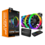 VORTEX RGB HPB 120, w/ RGB Controller & Remote Control, 3 x 120mm, 1500 RPM, 43.54 CFM, 26 dBA, Cooling Fans Kit