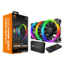 VORTEX RGB HPB 120, w/ RGB Controller & Remote Control, 3 x 120mm, 1500 RPM, 43.54 CFM, 26 dBA, Cooling Fans Kit