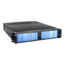 D Storm D-200SEA-BL-RAIL24, Blue Bezel, 2x 5.25", 2x 3.5" Drive Bays, w/ 20" Sliding Rail Kit, No PSU, ATX, Black, 2U Chassis