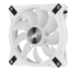 iCUE QL120 RGB 120mm, White, RGB LEDs, 1500 RPM, 41.8 CFM, 26 dBA, Cooling Fan