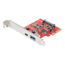 PEXUSB311AC3, 1 x USB 3.2 Type-C/1 x USB 3.2 Type-A Connector to PCI Express 3.0 x4 Add-On Card