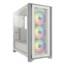 iCUE 4000X RGB, Tempered Glass, No PSU, E-ATX, White, Mid Tower Case