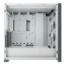 iCUE 5000X RGB Tempered Glass, No PSU, E-ATX, White, Mid Tower Case
