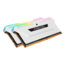 32GB Kit (2 x 16GB) VENGEANCE® RGB Pro SL DDR4 3200MHz, CL16, White, RGB LED DIMM Memory