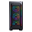 MX410 Mesh-G RGB Tempered Glass, No PSU, ATX, Black, Mid Tower Case