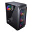 MX410 Mesh-G RGB Tempered Glass, No PSU, ATX, Black, Mid Tower Case