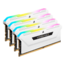 32GB (4 x 8GB) VENGEANCE® RGB PRO SL DDR4 3600MHz, CL18, White, RGB LED, DIMM Memory