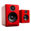 A2+BT-RED, Wired/Bluetooth, Hi-Gloss Red, 2.0 Channel Bookshelf Speakers