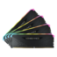128GB Kit (4 x 32GB) VENGEANCE® RGB RT DDR4 3600MHz, CL18, Black, RGB LED DIMM Memory