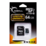 64GB, FF-TSDXC64GA-U1, UHS-1 / Class 10, microSDXC, Memory Card w/ SD Card Adapter