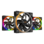 Light Wings High-Speed 3 x 140mm, w/ ARGB Hub, ARGB LEDs, 2200 RPM, 71.7 CFM, 31 dBA, Cooling Fans