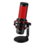 HyperX QuadCast, Anti-Vibration, 3 x 14 mm Electret Condenser, Red LED, Black/Red, Gaming Microphone
