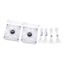 CT120 ARGB Sync 2 x 120mm, White, ARGB LEDs, 2000 RPM, 57.05 CFM, 25.8 dBA, Cooling Fans