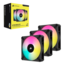 iCUE AF120 RGB ELITE 3 x 120mm, w/ ARGB Hub, RGB LEDs, 2100 RPM, 65.57 CFM, 34.1 dBA, Cooling Fans