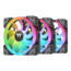 SWAFAN EX12 RGB 3 x 120mm, w/ Controller, RGB LEDs, 2000 RPM, 57.11 CFM, 32.5 dBA, Cooling Fans