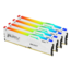 64GB (4 x 16GB) FURY Beast DDR5 6000MT/s, CL40, White, RGB LED, DIMM Memory