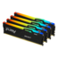 64GB (4 x 16GB) FURY Beast DDR5 5200MT/s, CL40, Black, RGB LED, DIMM Memory