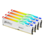 64GB (4 x 16GB) FURY Beast DDR5 5600MT/s, CL40, White, RGB LED, DIMM Memory
