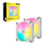 iCUE AF140 RGB ELITE 2 x 140mm, White, w/ ARGB Hub, RGB LEDs, 1700 RPM, 89 CFM, 33.8 dBA, Cooling Fans