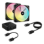iCUE LINK QX140 RGB 2 x 140mm, w/ Controller, RGB LEDs, 2000 RPM, 82.5 CFM, 37 dBA, Cooling Fans
