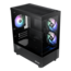 View 170 TG ARGB, Tempered Glass, No PSU, microATX, Black, Mini Tower Case