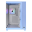 View 380 TG ARGB, Tempered Glass, No PSU, ATX, Blue, Mid Tower Case
