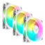 TUF Gaming TR120 ARGB 3 x 120mm, White, ARGB LEDs, 2000 RPM, 77.4 CFM, 29 dBA, Cooling Fans