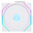 UNI FAN TL120 LCD Wireless 120mm, White, ARGB LEDs, 1900 RPM, 62 CFM, 27 dBA, Cooling Fan