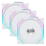 UNI FAN TL 120 Reverse Blade Wireless 3 x 120mm, White, w/ Controller, ARGB LEDs, 2300 RPM, 83.4 CFM, 34 dBA, Cooling Fans