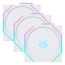 UNI FAN TL120 LCD Reverse Blade Wireless 3 x 120mm, White, w/ Controller, ARGB LEDs, 1900 RPM, 54.3 CFM, 31 dBA, Cooling Fans