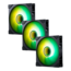 M25G2-140 Reverse 3 x 140mm, D-RGB LEDs, 1800 RPM, 100.07 CFM, 40.95 dBA, Cooling Fans