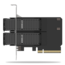 ExpressSlot Core MB312M4P-B, 2 Bay Removable M.2 NVMe SSD to PCIe 4.0 x8 Mobile Rack Adapter Card for PCIe Expansion Slot