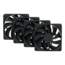 FA12 Pitch Black 4 x 120mm, 1500 RPM, 72 CFM, 28 dBA, Cooling Fans