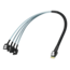 SlimSAS 4i SFF-8654 [x4] to 4x SATA, 800mm, Internal Cable (CAB-8654/4xSATA-4i-P0.8M-11-U1)
