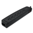 6050S, 6 Outlets, 4-ft cord, 120V/15A, Black, Surge Protector