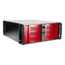 D Storm D-400-6-RED, Red Bezel, 6x 5.25&quot;, 4x 3.5&quot; Drive Bays, No PSU, ATX, Black/Red, 4U Chassis