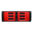D Storm D-400L-7SE-RD, Red Bezel, 7x 5.25&quot;, 2x 3.5&quot; Drive Bays, No PSU, E-ATX, Black/Red, 4U Chassis