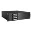 D-340HB-T-SILVER, Silver HDD Handle, 1x Slim 5.25&quot;, 3x 3.5&quot;, 4x 3.5&quot; Hotswap Bays, No PSU, ATX, Black/Silver, 3U Chassis