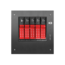 S-35-DE5RD, Red HDD Handle, 5x 3.5&quot; Hotswap Bays, 1x 2.5&quot; Drive Bay, No PSU, Mini-ITX, Black/Red, Storage Mini Tower