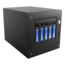 S-35-B5BL, Blue HDD Handle, 5x 3.5&quot; Hotswap Bays, 1x 2.5&quot; Drive Bay, No PSU, Mini-ITX, Black/Blue, Storage Mini Tower