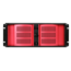 D Storm D-400L-7-RED, 7x 5.25" and 2x 3.5" Drive Bays, No PSU, E-ATX, Black/Red, 4U Chassis